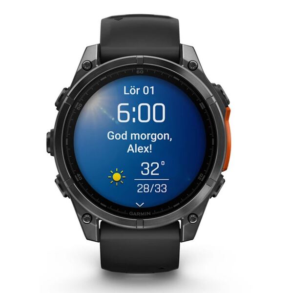 Garmin fēnix® 8 – 47 mm AMOLED išmanusis sportinis laikrodis, juodas