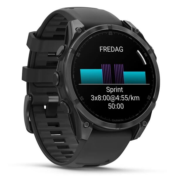 Garmin fēnix® 8 – 47 mm AMOLED išmanusis sportinis laikrodis, juodas