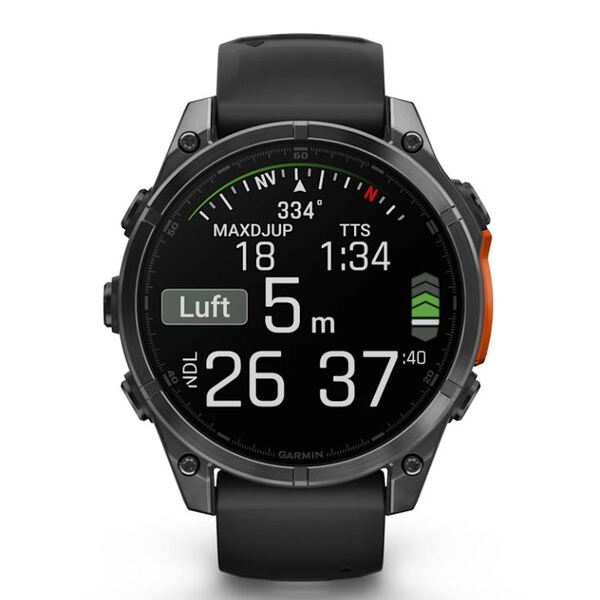 Garmin fēnix® 8 – 47 mm AMOLED išmanusis sportinis laikrodis, juodas