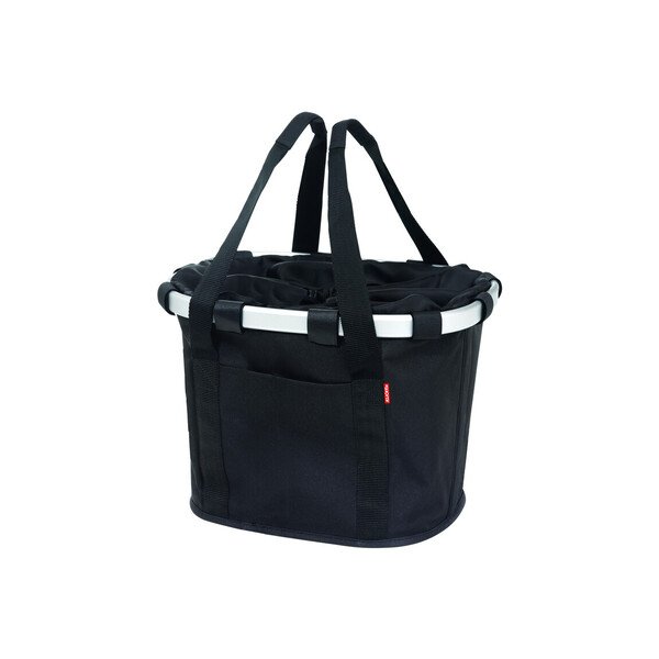 Krepšys ant dviračio vairo Bikebasket juodas su burbulais 350x280x260 mm 15L