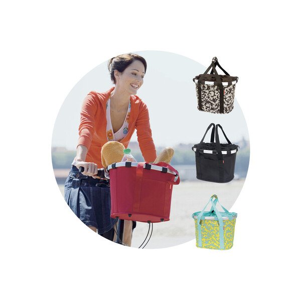 Krepšys ant dviračio vairo Bikebasket juodas su burbulais 350x280x260 mm 15L