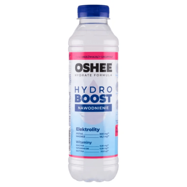 Isotonic non-carbonated drink with grapefruit juice OSHEE HydroBoost supplemented with electrolytes and vitamins, 555ml