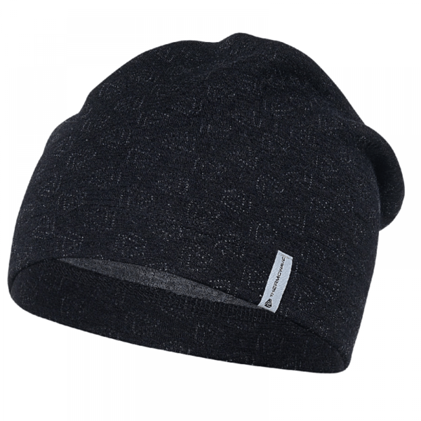 Kepurė Thermowave Merino Train unisex juoda raštuota