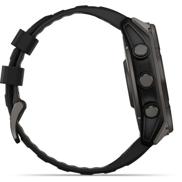 Garmin Fenix 8 AMOLED 51mm išmanusis sportinis laikrodis Sapphire, Carbon grey DLC titanium with Black/pebble grey