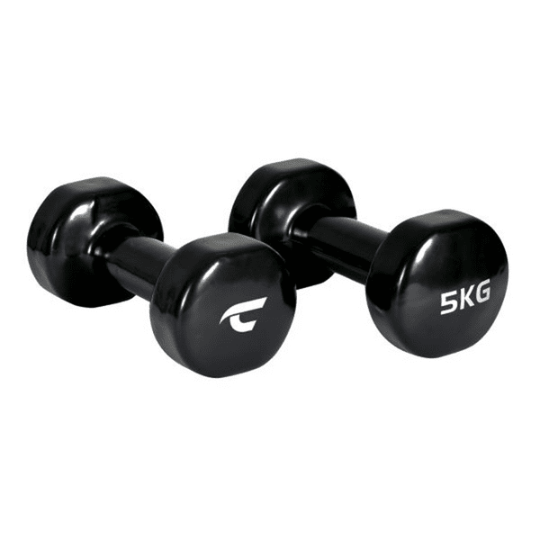 Hanteliai CHRISTOPEIT 2 x 5 kg, juodi