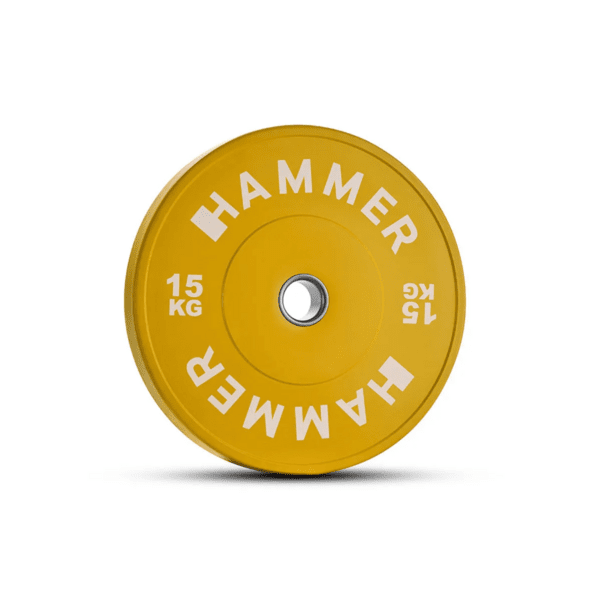 Svorio plok&scaron;tė HAMMER buferinė plok&scaron;tė, geltona, 50 mm, 15 kg