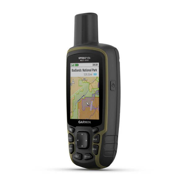 Garmin GPSMAP 65s Kelių dažnio juostų ir palydovinės navigacijos tinklų įrenginys su jutikliais