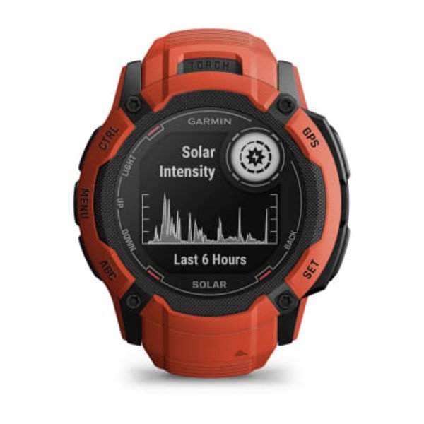  Garmin Instinct&reg; 2X Solar &ldquo;  i&scaron;manusis sportinis laikrodis Liepsnos raudona