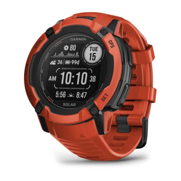  Garmin Instinct&reg; 2X Solar &ldquo;  i&scaron;manusis sportinis laikrodis Liepsnos raudona