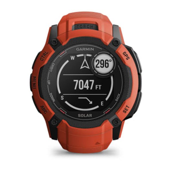  Garmin Instinct&reg; 2X Solar &ldquo;  i&scaron;manusis sportinis laikrodis Liepsnos raudona