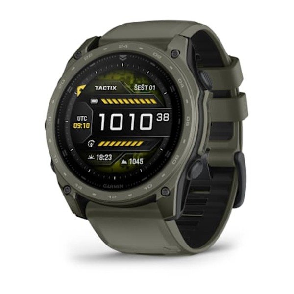 Garmin &bdquo;tactix&reg; 8&ldquo; &ndash; 51 mm, AMOLED i&scaron;manusis  laikrodis &bdquo;Cerakote&reg;&ldquo; danga Įtraukta &bdquo;Applied Ballistics Ultralight&trade; Solver&ldquo; ir alyvos žievelės spalvos &bdquo;Cerakote&reg;&ldquo; danga