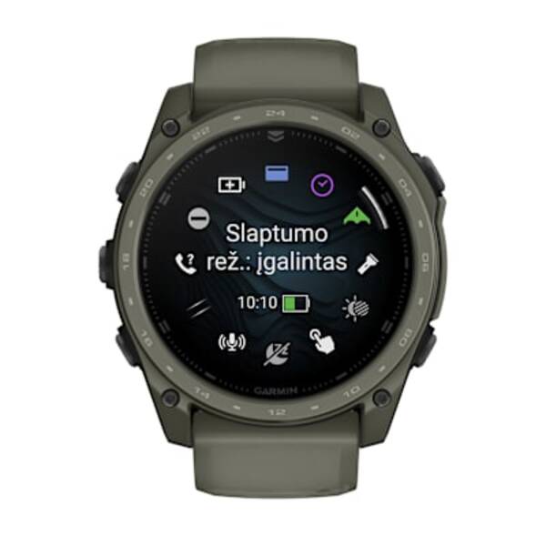 Garmin tactix® 8 – 51 mm, AMOLED sportinis laikrodis (alyvos žievelės spalvos „Cerakote®“ danga)