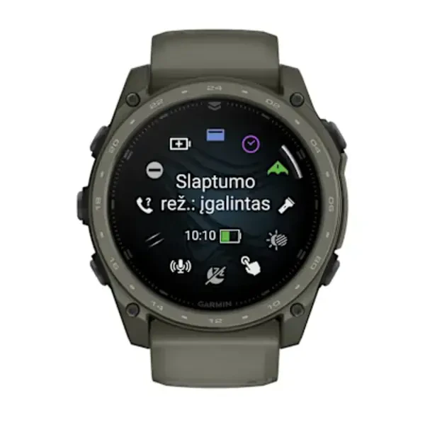 Garmin tactix® 8 – 51 mm, AMOLED sportinis laikrodis (alyvos žievelės spalvos „Cerakote®“ danga)