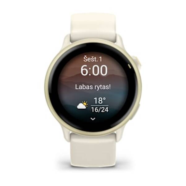 Garmin vivoactive 6 GPS Bone/Lunar Gold, WW i&scaron;manusis laikrodis 