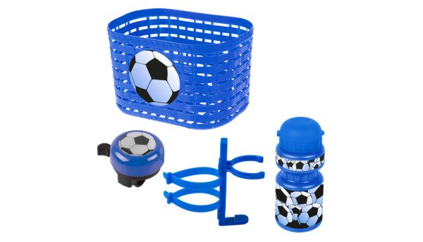Dviračio krepšelis su gertuve ir skambučiu vaikiškas VENTURA KID-Set Pferd mėlynas