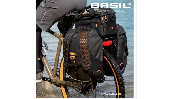 Krepšys dviračiui Basil Miles Tarpaulin Trunkbag 32 x 20 x20,5 cm juodas