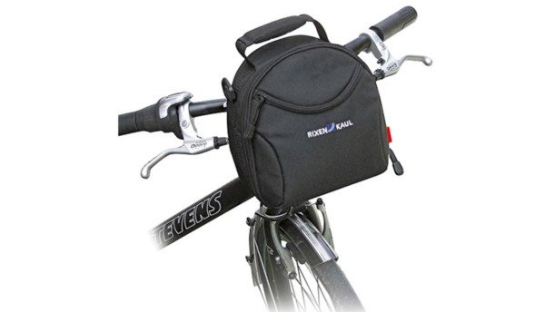 Krepšys ant dviračio vairo KLICKfix Smile juodas 200*120*210mm 3,5L