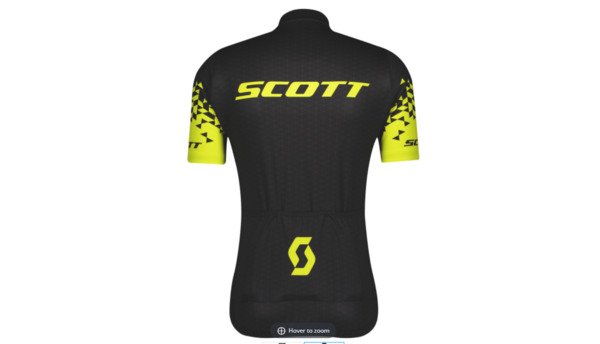 Marškinėliai vyr.trumpom rankovėm Scott RC TEAM 10 S/SL juoda/geltona 