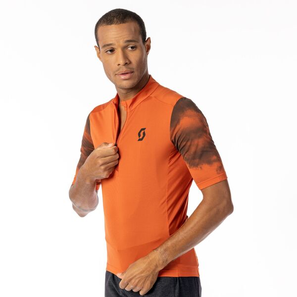 Marškinėliai vyr. trumpom rankovėm Scott Gravel 10 SS braze orange/dark grey 