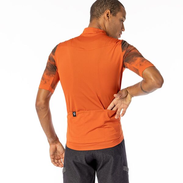 Marškinėliai vyr. trumpom rankovėm Scott Gravel 10 SS braze orange/dark grey 