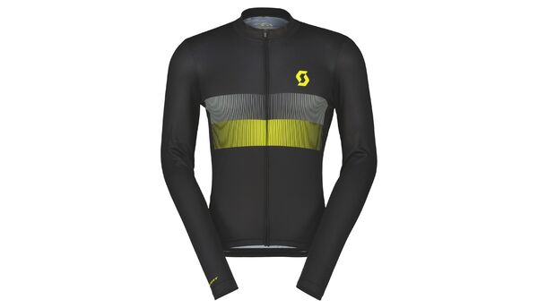 Marškinėliai vyr. ilgom rankovėm Scott RC Team 10 LS black/sulphur yellow 