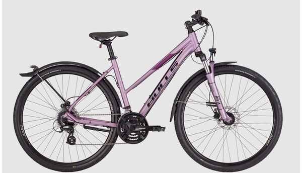 Dviratis 28" Bulls Crossbike Street trapez 24g šv.violetinis 